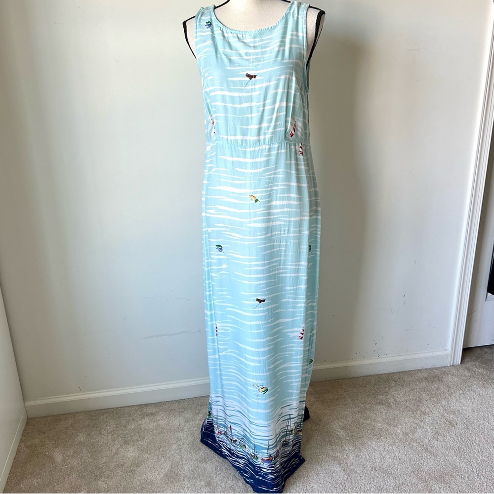 Vintage WEEKEND TRAFFIC Sleeveless Patterned Midi Shift Dress—SZ. Medium